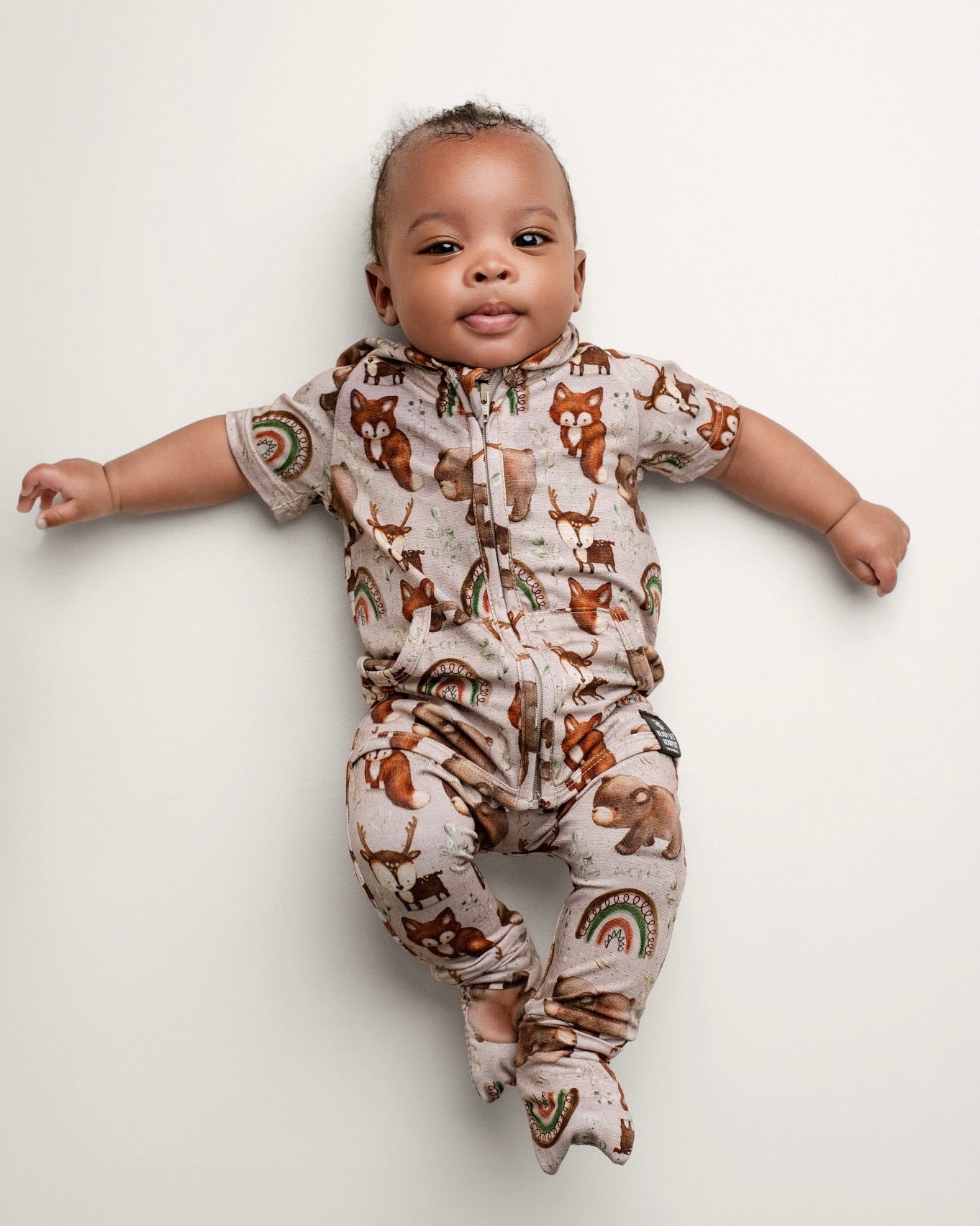 Front Opening Ready Set Romper® ZIP-IT! in Woodland Animals