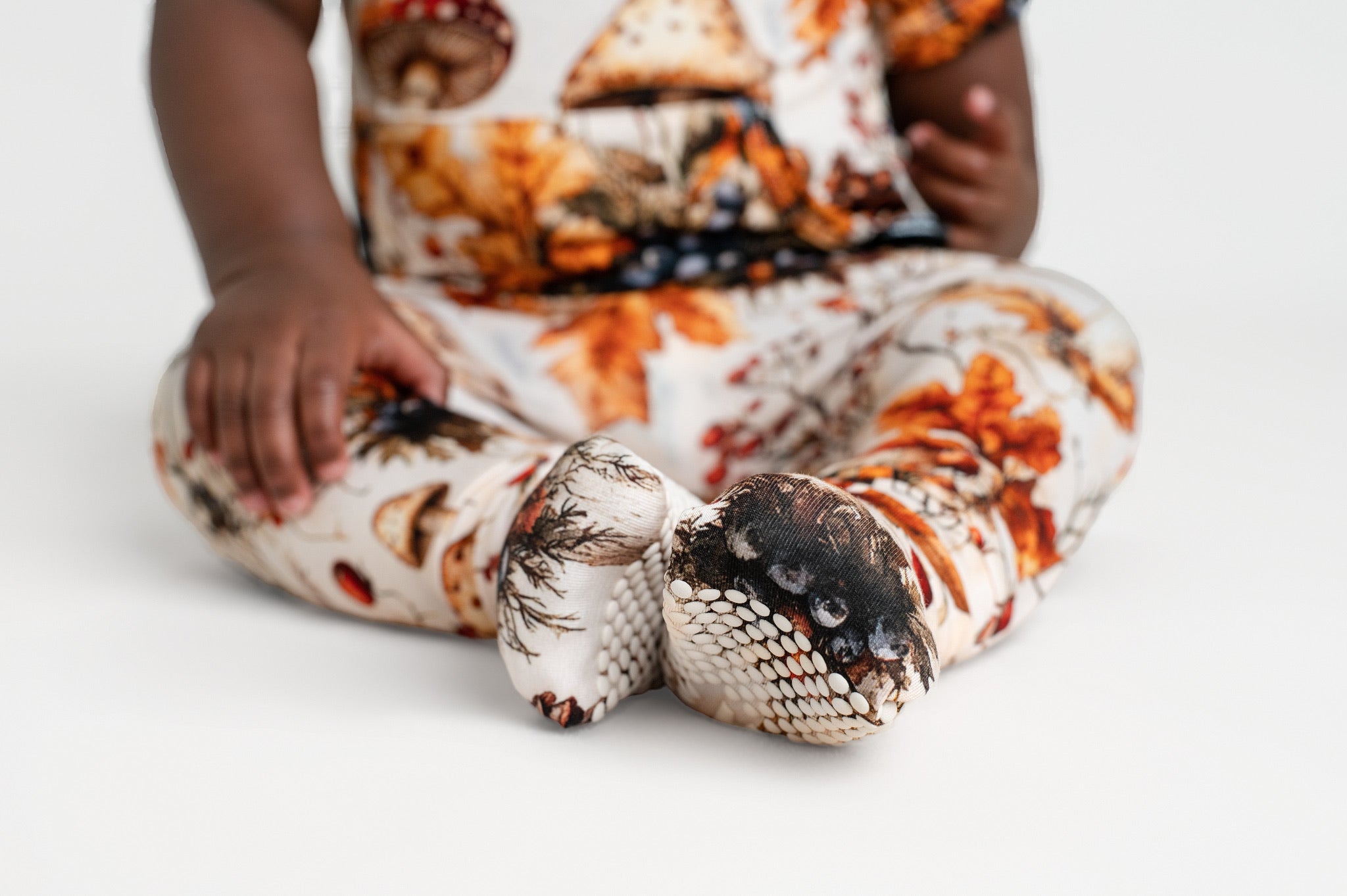 Front Opening Ready Set Romper® in Mushrooms