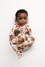 Front Opening Ready Set Romper® ZIP-IT! in Mushrooms