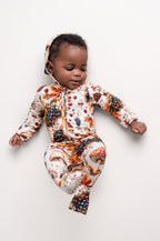 Front Opening Ready Set Romper® ZIP-IT! in Mushrooms