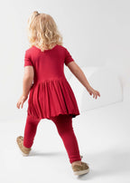 Reversible Opening Ready Set Romper® Twirl in Ribbed Crimson