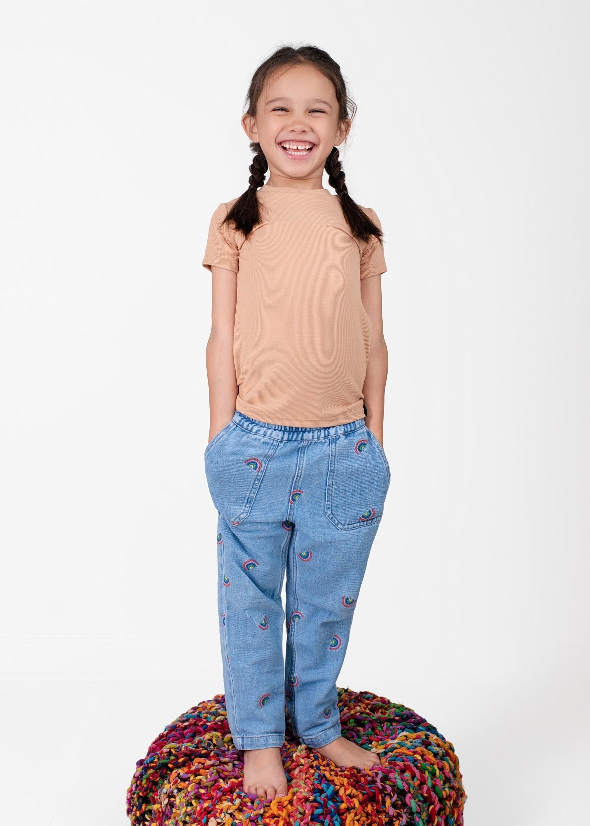 2 pc Loungewear Set in Ribbed Caramel