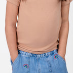 2 pc Loungewear Set in Ribbed Caramel