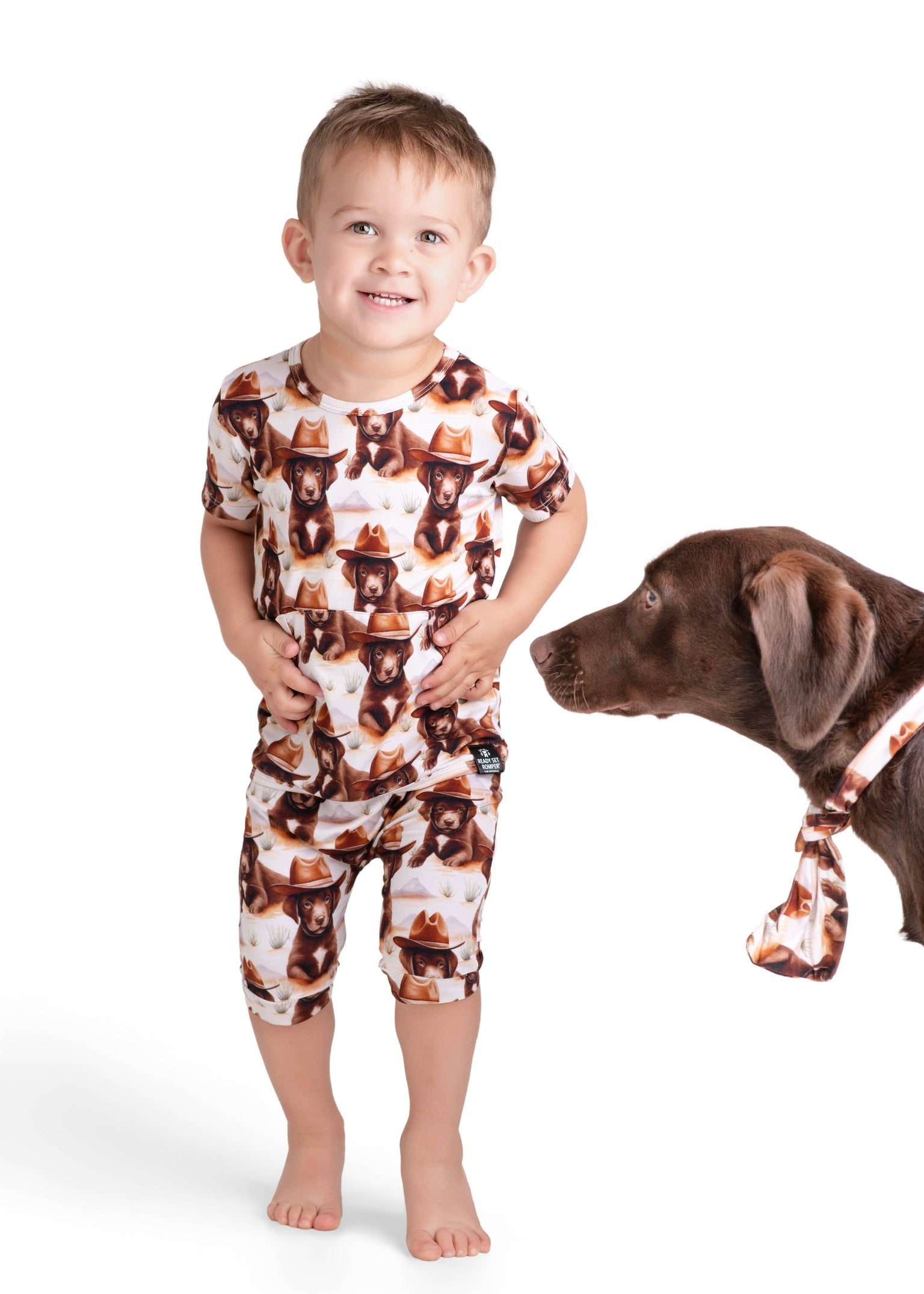 Front Opening Ready Set Romper® Shortie in Old Yellerstone