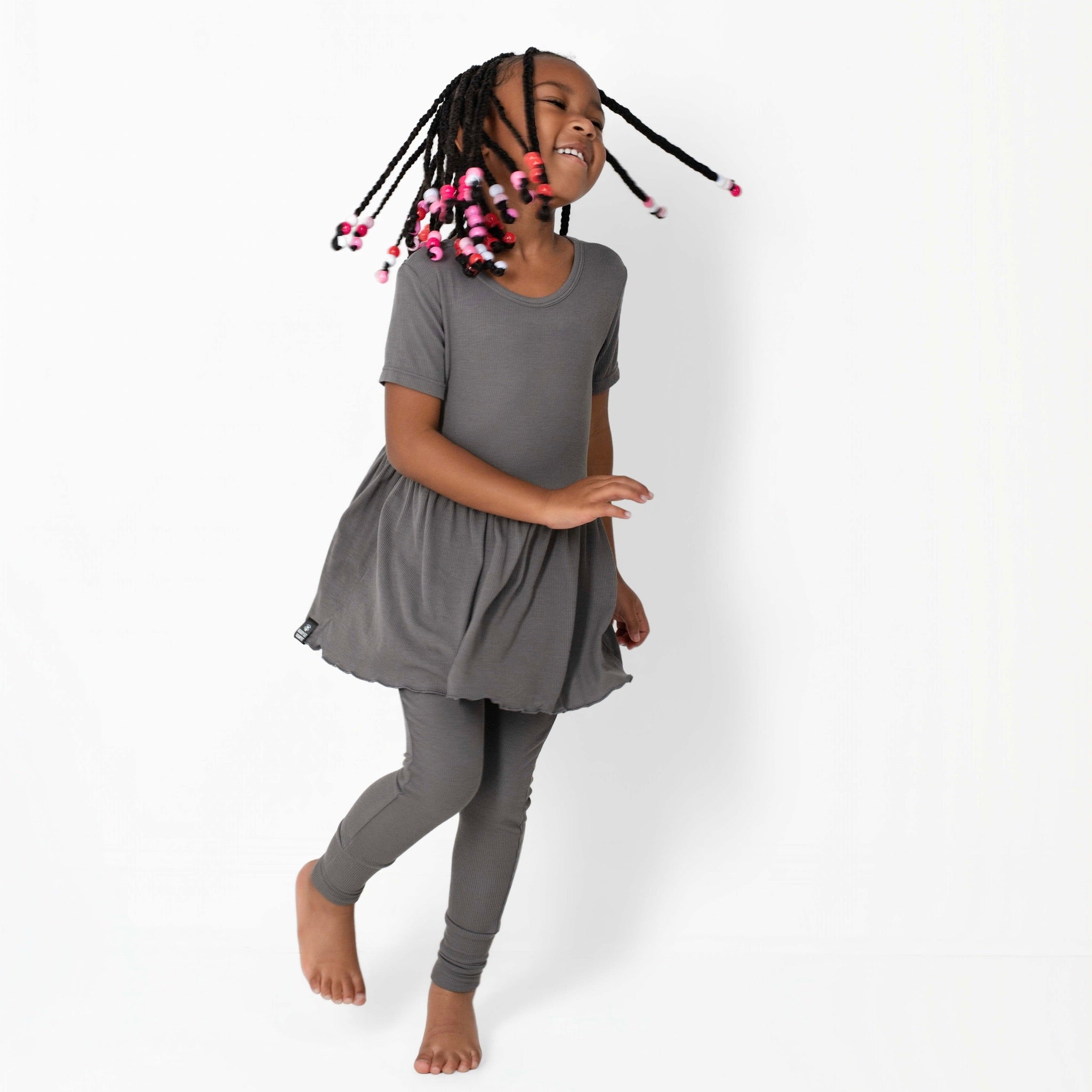 Reversible Opening Ready Set Romper® Twirl in Ribbed Stormy