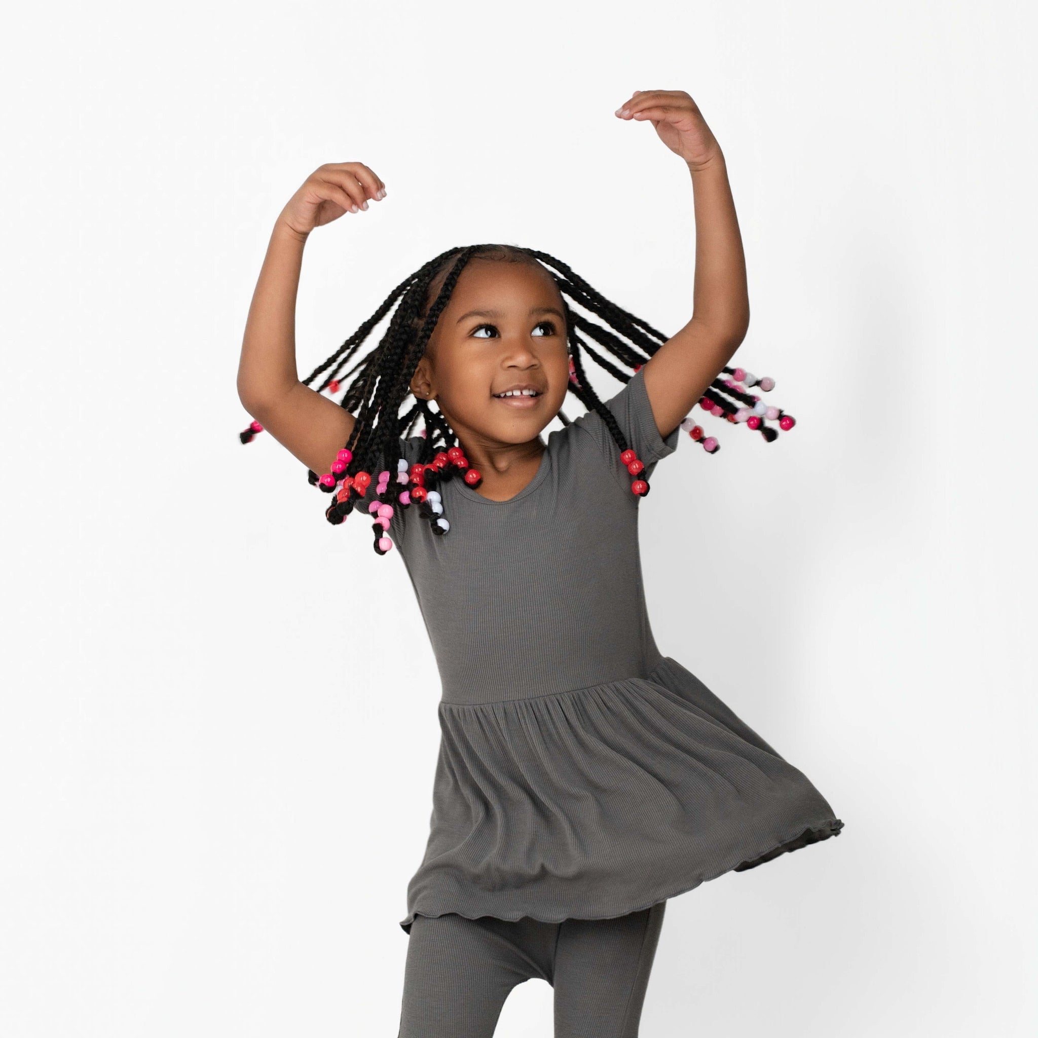 Reversible Opening Ready Set Romper® Twirl in Ribbed Stormy