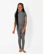 2 pc Loungewear Set in Ribbed Stormy