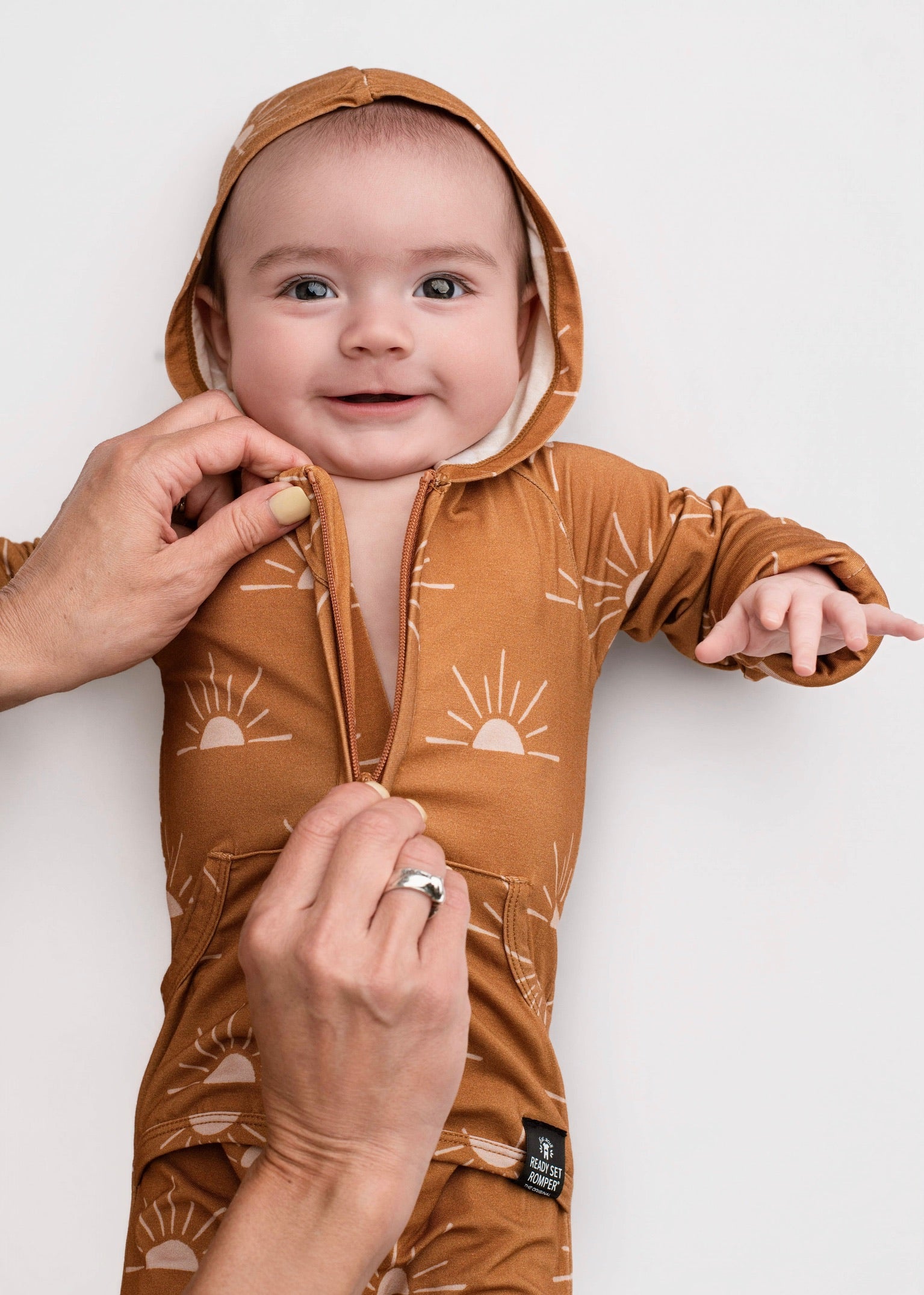 Front Opening Ready Set Romper® ZIP-IT! in Sunny