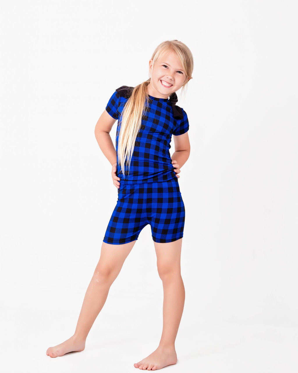 2 pc Loungewear Set in Blue Buffalo Plaid