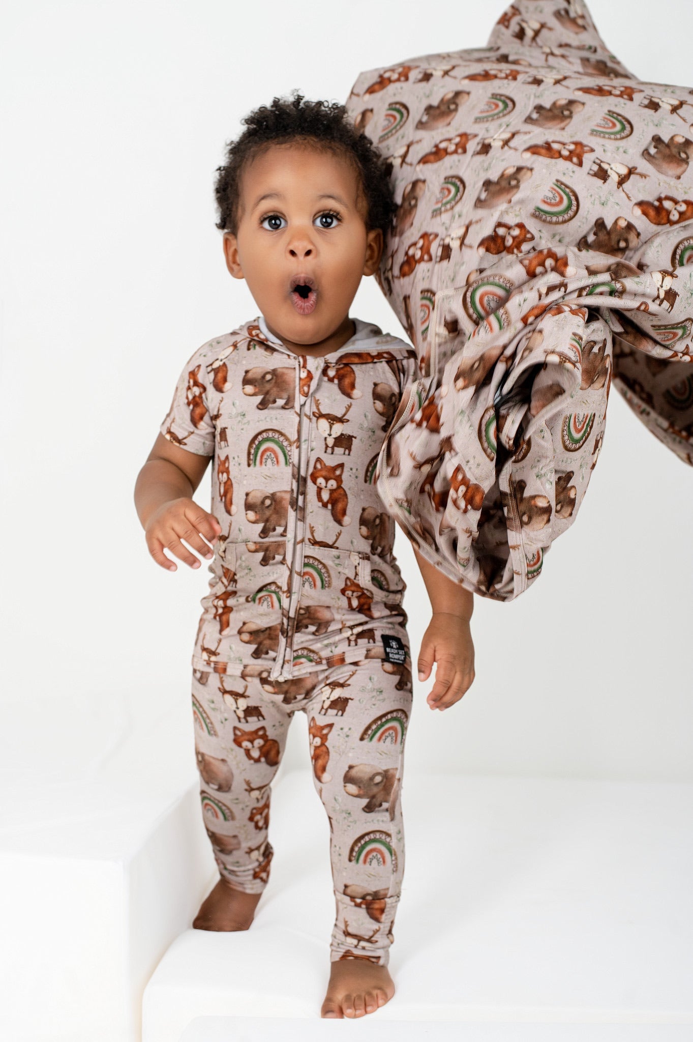 Front Opening Ready Set Romper® ZIP-IT! in Woodland Animals