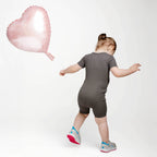 Front Opening Ready Set Romper® Shortie in Ribbed Stormy