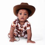 Front Opening Ready Set Romper® Shortie in Old Yellerstone
