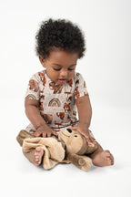 Front Opening Ready Set Romper® Shortie in Woodland Animals
