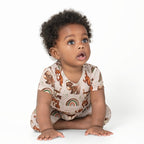 Front Opening Ready Set Romper® Shortie in Woodland Animals
