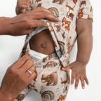 Front Opening Ready Set Romper® Shortie in Woodland Animals