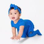 Reversible Opening Ready Set Romper® Twirl in Ribbed Sapphire