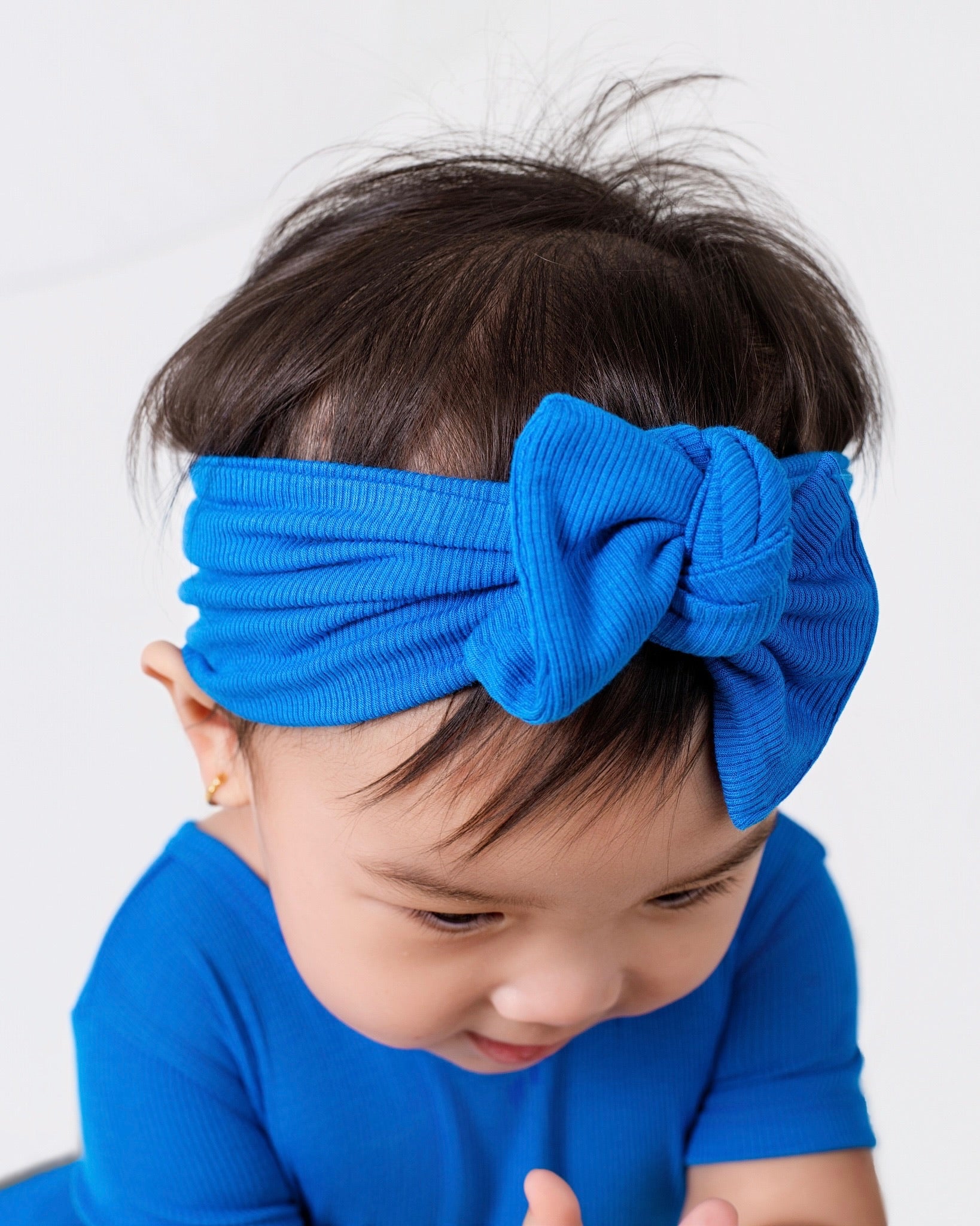 Headwrap in Ribbed Sapphire