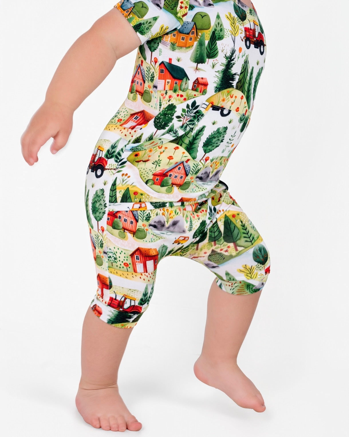 Front Opening Ready Set Romper® Shortie in Farmland