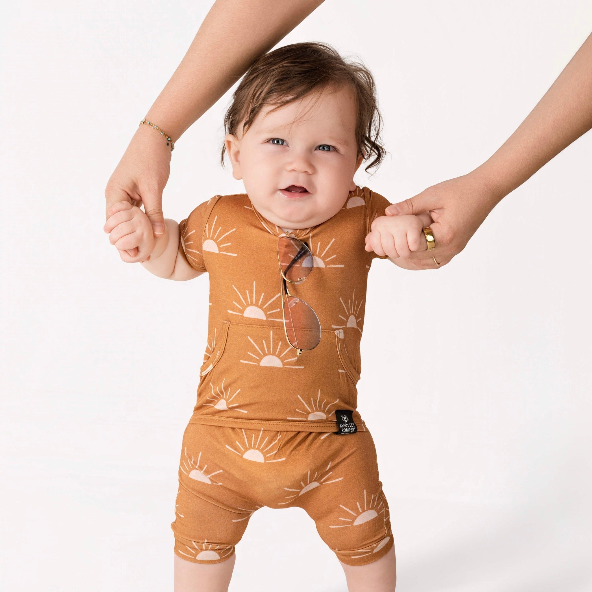 Front Opening Ready Set Romper® Shortie in Sunny