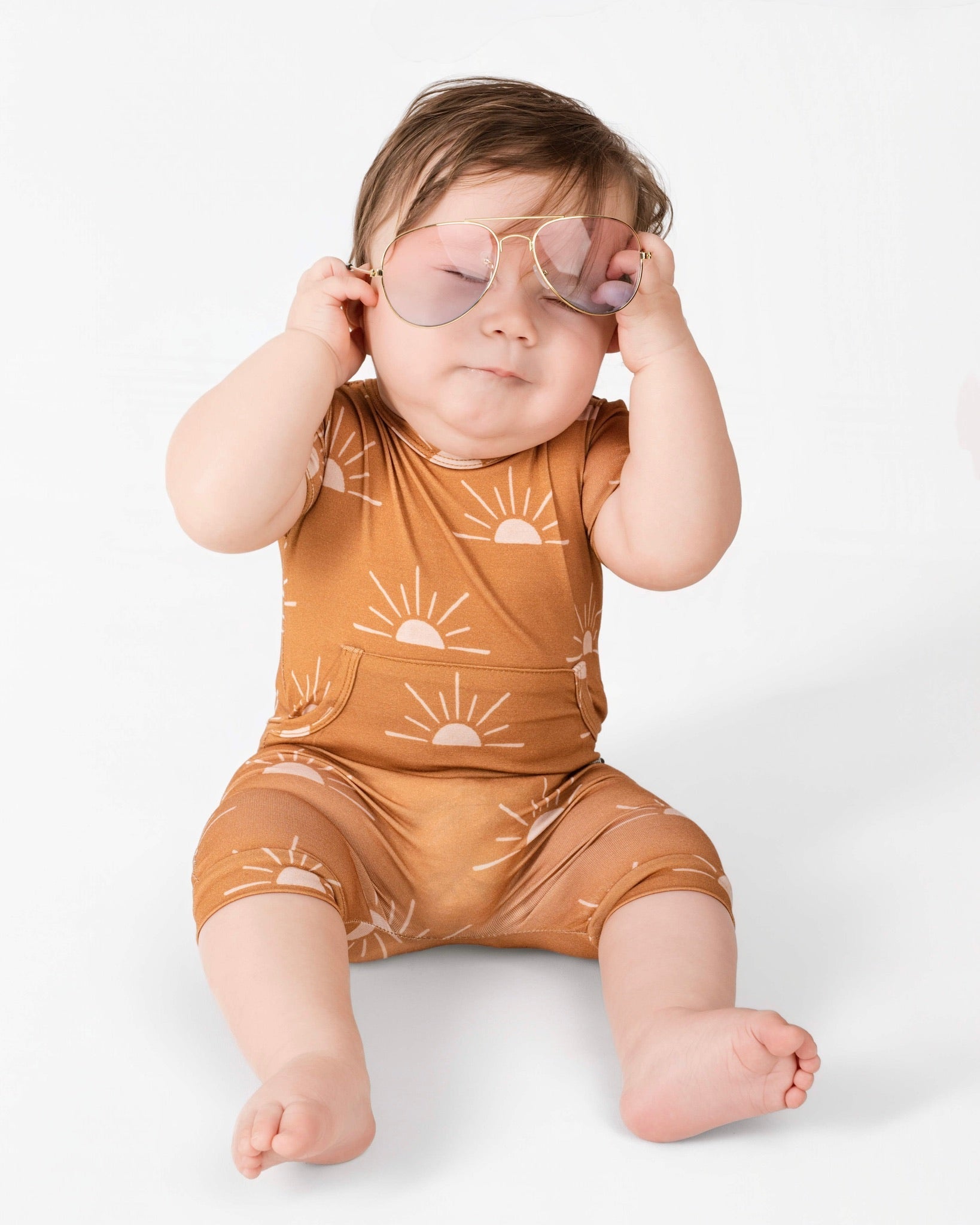 Front Opening Ready Set Romper® Shortie in Sunny