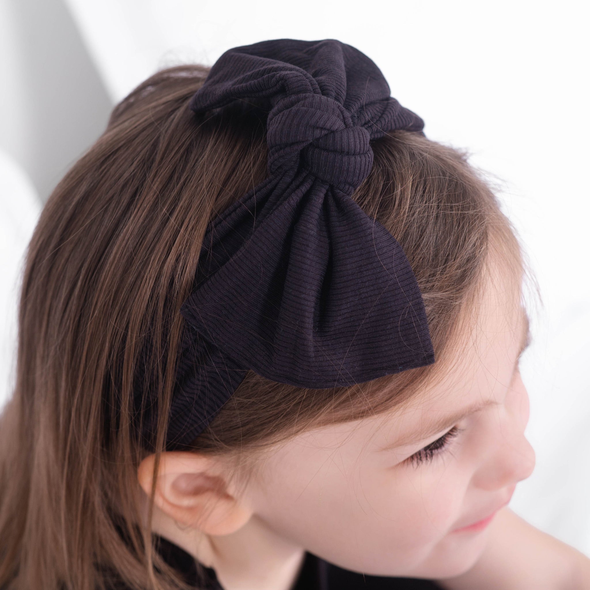 Headwrap in Ribbed Essential Midnight