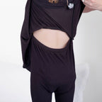 Reversible Opening Ready Set Romper® in Ribbed Essential Midnight