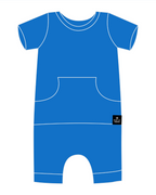 Front Opening Ready Set Romper® Shortie in Ribbed Sapphire