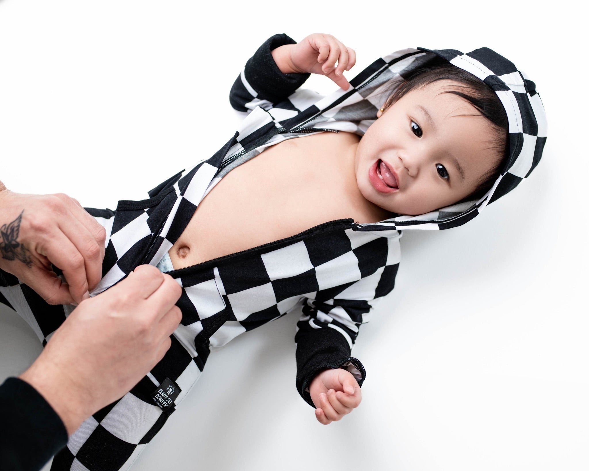 Front Opening Ready Set Romper® ZIP-IT! in Fast Lane