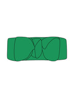 Headwrap in Ribbed Emerald