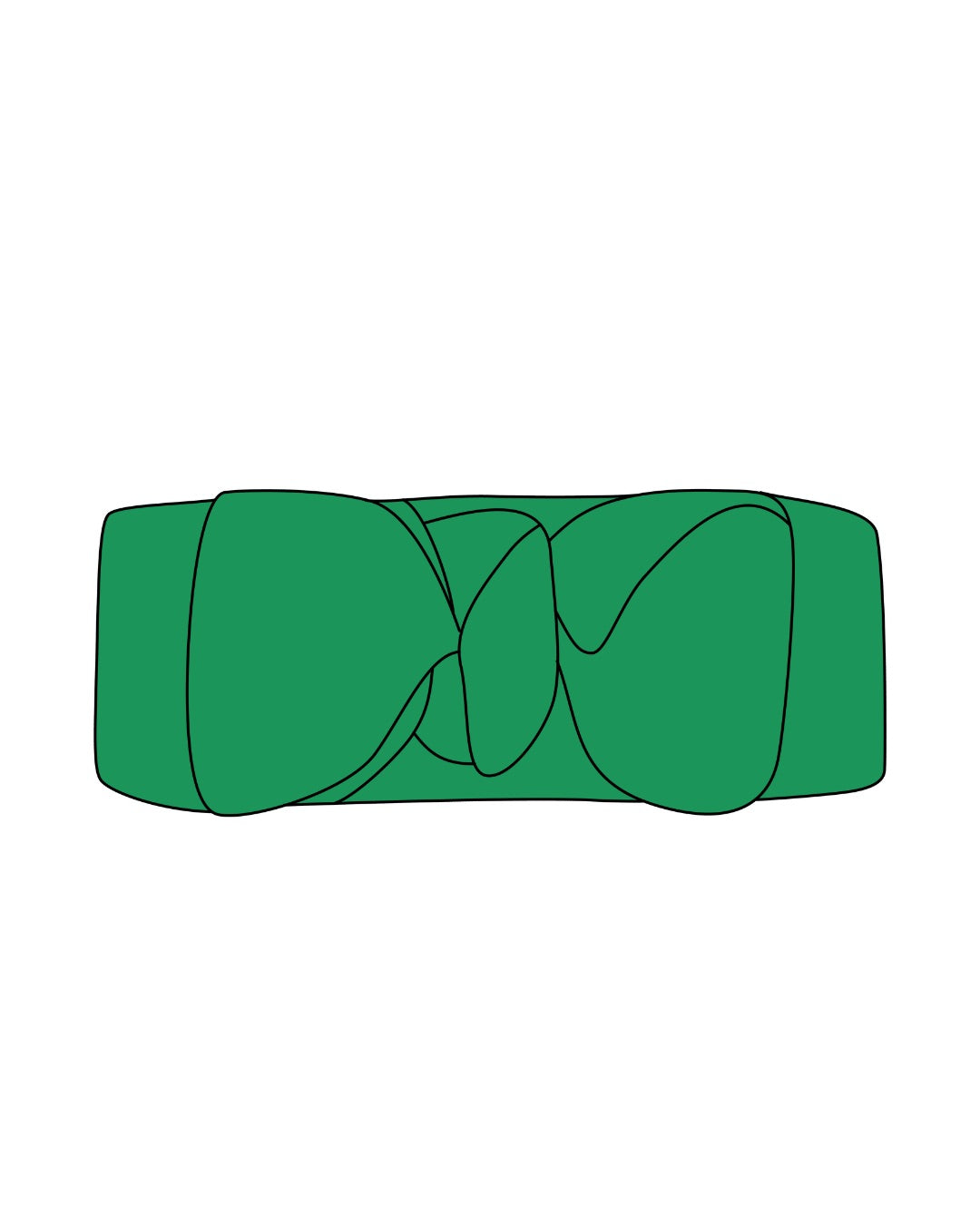 Headwrap in Ribbed Emerald