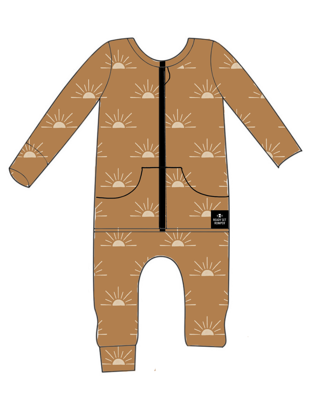 Front Opening Ready Set Romper® ZIP-IT! in Sunny