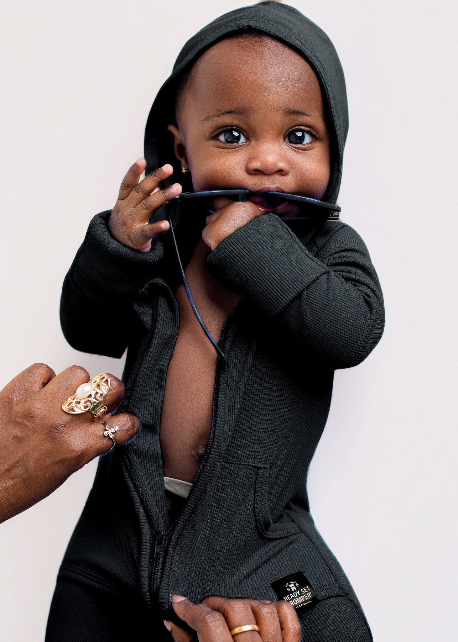 Front Opening Ready Set Romper® ZIP-IT! in Essential Midnight