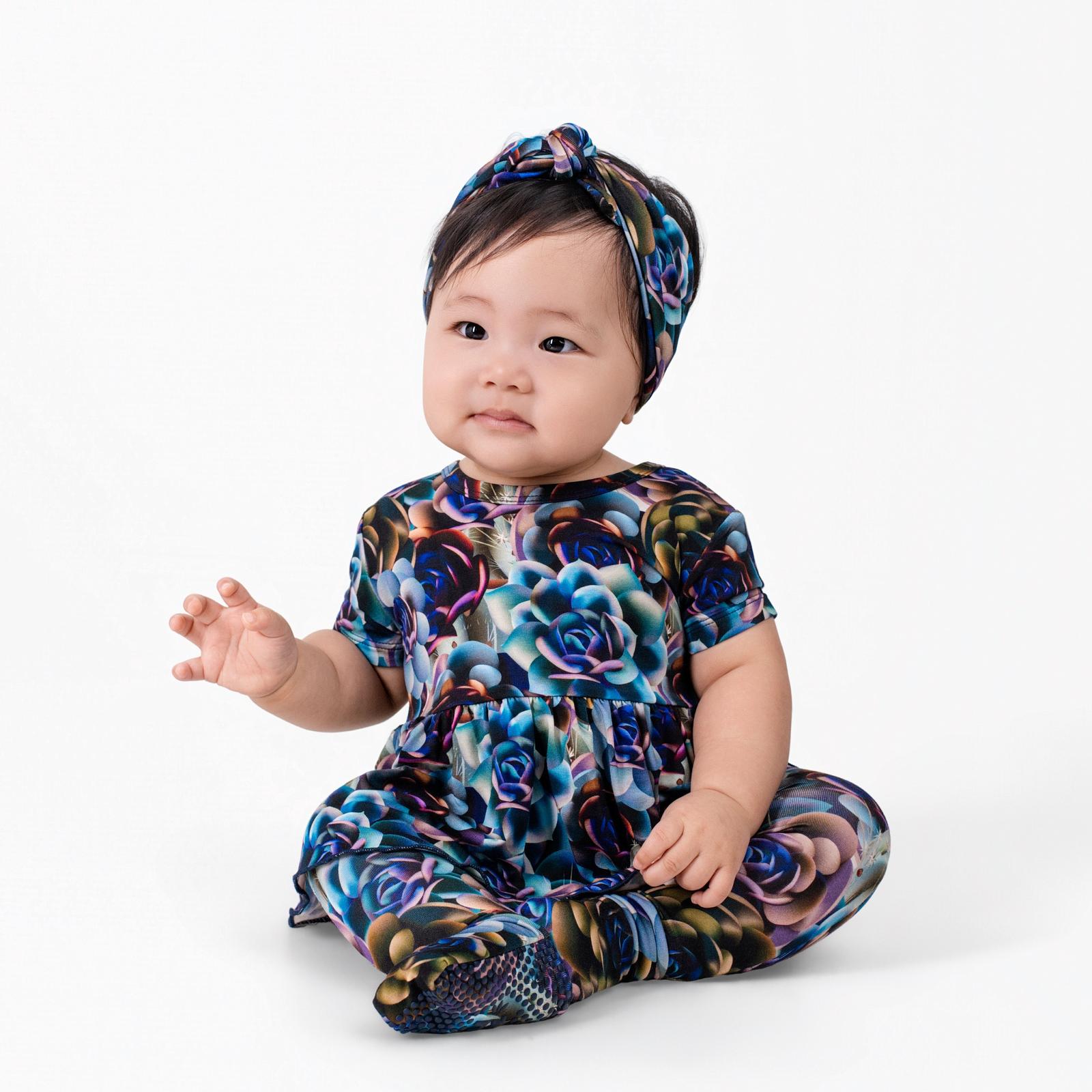Reversible Opening Ready Set Romper® Twirl in Electric Garden